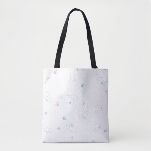Tote Bag Motif mignon avec des chiens (Devant)