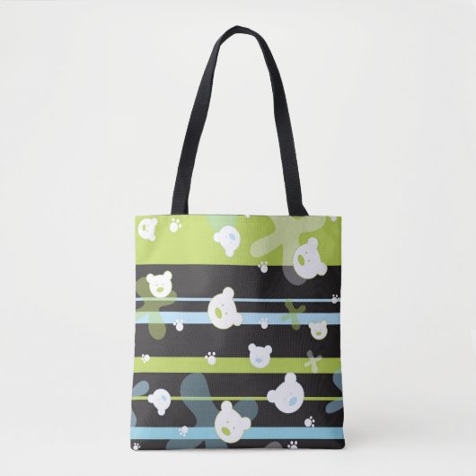Tote Bag Motif mignon avec peu d'ours (Devant)