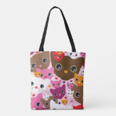 Tote Bag motif mignon d'arrière - plan de chat de chaton (Dos)