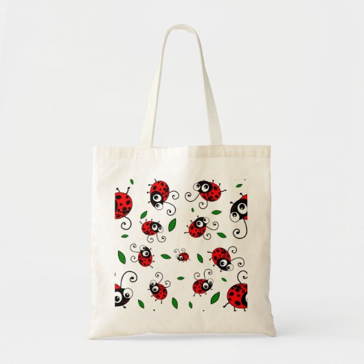 Tote Bag Motif mignon de coccinelle (Devant)