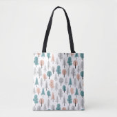 Tote Bag Motif mignon de forêt de griffonnage (Devant)