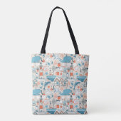 Tote Bag Motif mignon de griffonnage de la Mer du Nord (Dos)