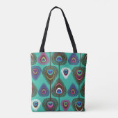Tote Bag motif mignon de plume de paon (Dos)