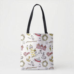 Tote Bag Motif mignon de scène de plage