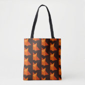 Tote Bag Motif mignon géométrique de Fox d'origami (Devant)