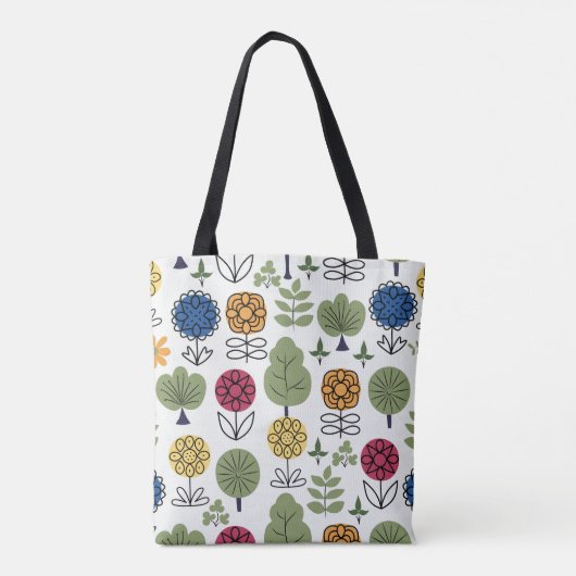 Tote Bag Motif mignon, nature en été, abstrait (Dos)