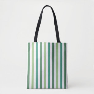 Tote Bag Motif moderne à rayures vertes