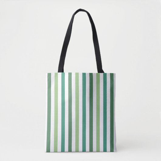 Tote Bag Motif moderne à rayures vertes (Devant)