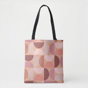 Tote Bag Motif moderne du milieu du siècle Peach Fuzz