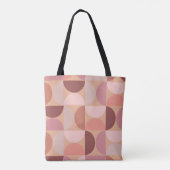 Tote Bag Motif moderne du milieu du siècle Peach Fuzz (Dos)