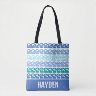 Tote Bag Motif moderne en Blues Personnalisé