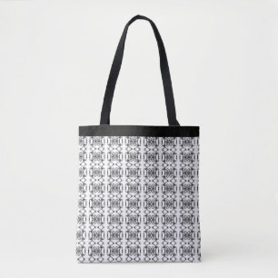 Tote Bag Motif moderne noir et blanc