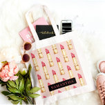 Tote Bag Motif moderne rose et rouge rouge rouge Fille avec<br><div class="desc">Motif moderne rose et rouge rouge rouge Fille avec nom</div>