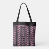 Tote Bag Motif moderne, tendance, rose et noir (Dos)