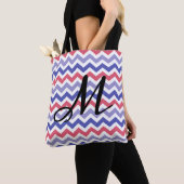 Tote Bag Motif Monogram Chevron (De près)
