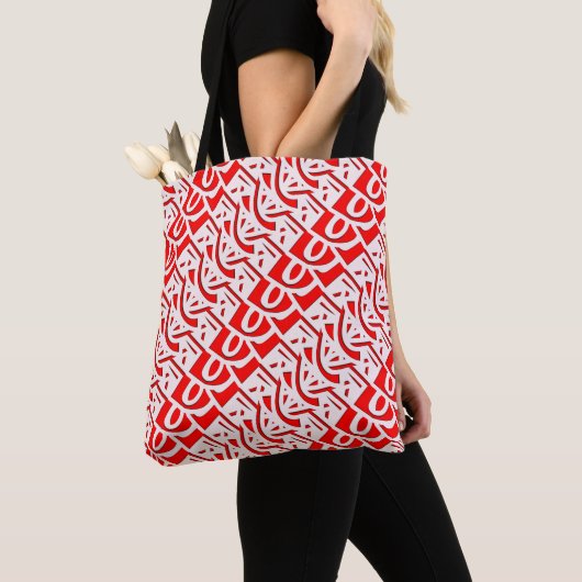 Tote Bag Motif Monogramme moderne (De près)