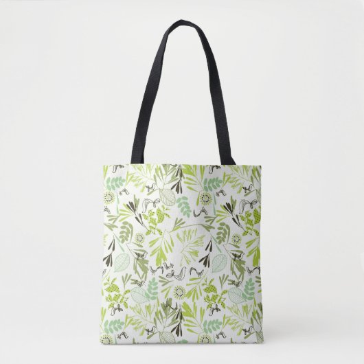 Tote Bag motif montrant de petits oiseaux de bébé (Devant)