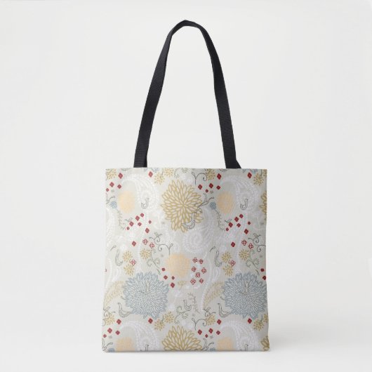 Tote Bag motif montrant le jardin bouclé (Devant)
