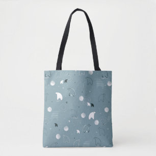 Tote Bag motif montrant un polaire mignon