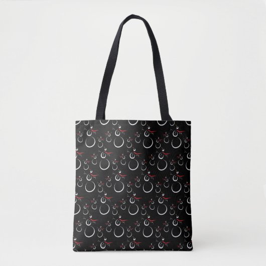 Tote Bag Motif motoneige d'hiver mignon noir (Devant)