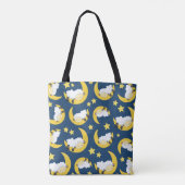 Tote Bag Motif mouton, Mouton couché, Lune, Étoiles (Dos)