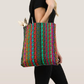 Tote Bag Motif multicolore coloré (De près)