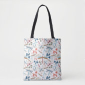 Tote Bag Motif multicolore de libellules (Devant)