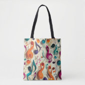 Tote Bag Motif musical coloré (Devant)