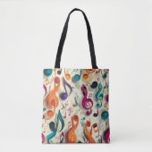 Tote Bag Motif musical coloré (Devant)