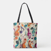 Tote Bag Motif musical coloré (Dos)