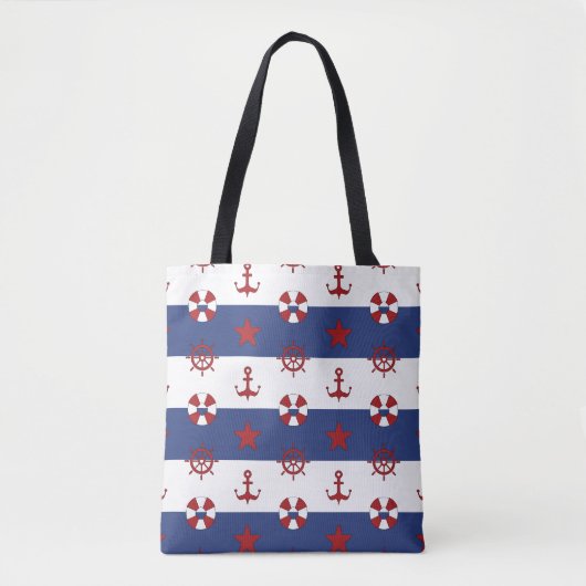 Tote Bag Motif nautique de bannière étoilée (Devant)