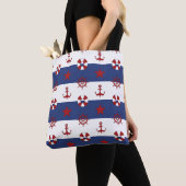 Tote Bag Motif nautique de bannière étoilée (De près)