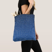 Tote Bag Motif net 11.black.wx4.5k Bleu BG (De près)