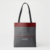 Tote Bag Motif noir avec Bourgogne (Devant)