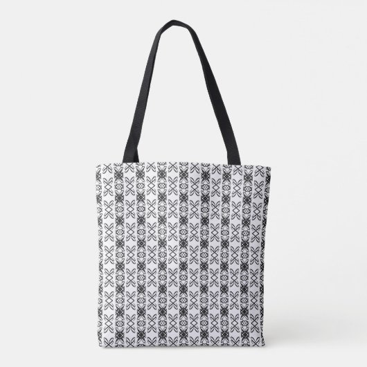 Tote Bag Motif noir & blanc moderne (Dos)