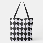 Tote Bag Motif noir et blanc de harlequin (Dos)