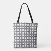 Tote Bag Motif noir et blanc Monogramme (Dos)