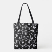 Tote Bag Motif noir et blanc ornemental (Dos)