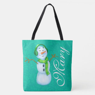 Tote Bag motif nommé customisé de bande dessinée de dame