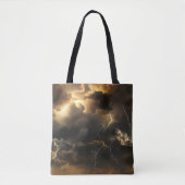 Tote Bag Motif nuages d'orage (Devant)