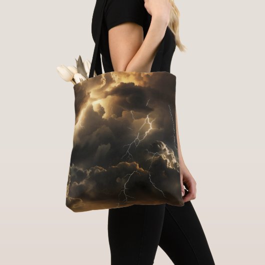 Tote Bag Motif nuages d'orage (De près)