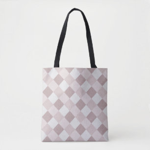 Tote Bag Motif Oblique de géométrique beige et gris