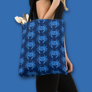 Tote Bag Motif océan bord de mer crabe bleu
