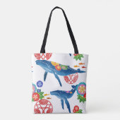 Tote Bag Motif Okinawan de baleine de bingata (Dos)