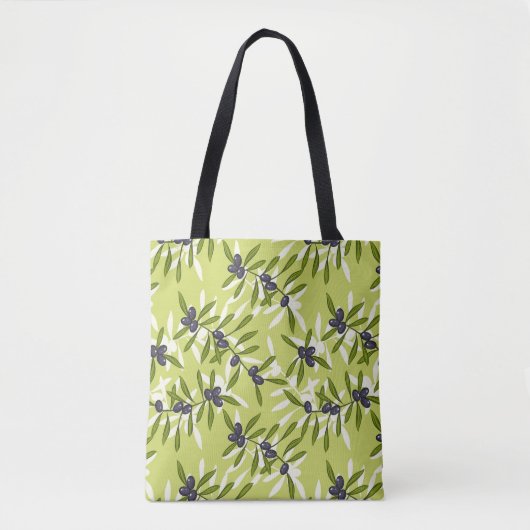 Tote Bag Motif olive (Devant)