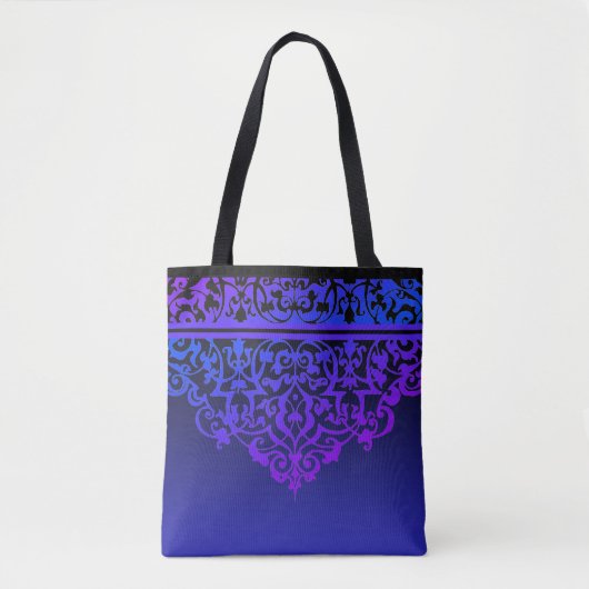 Tote Bag Motif orange violet ombre Fourre-tout (Devant)