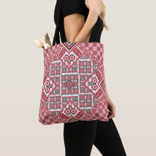 Tote Bag Motif palestinien de broderie 2
