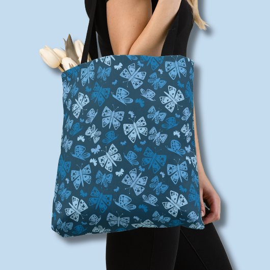 Tote Bag Motif papillon bleu