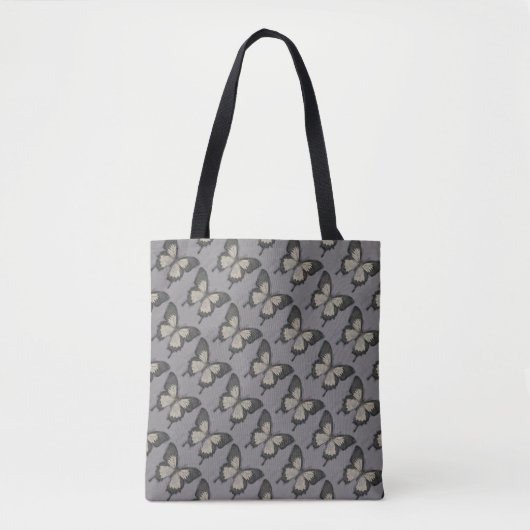 Tote Bag Motif papillon violet (Devant)