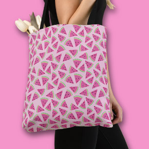Tote Bag Motif pastèque rose